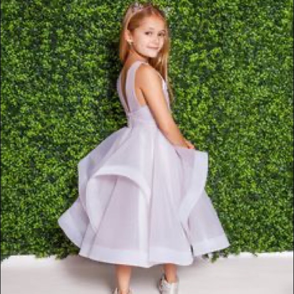 La Petite Hayley Paige designer girls ball gown in Ivory (size 6) - Picture 3 of 4